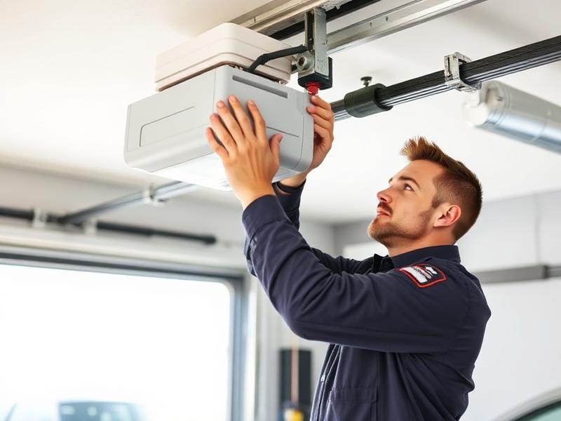 Experienced Waterville Valley Garage Door technician adjusting opener motor
